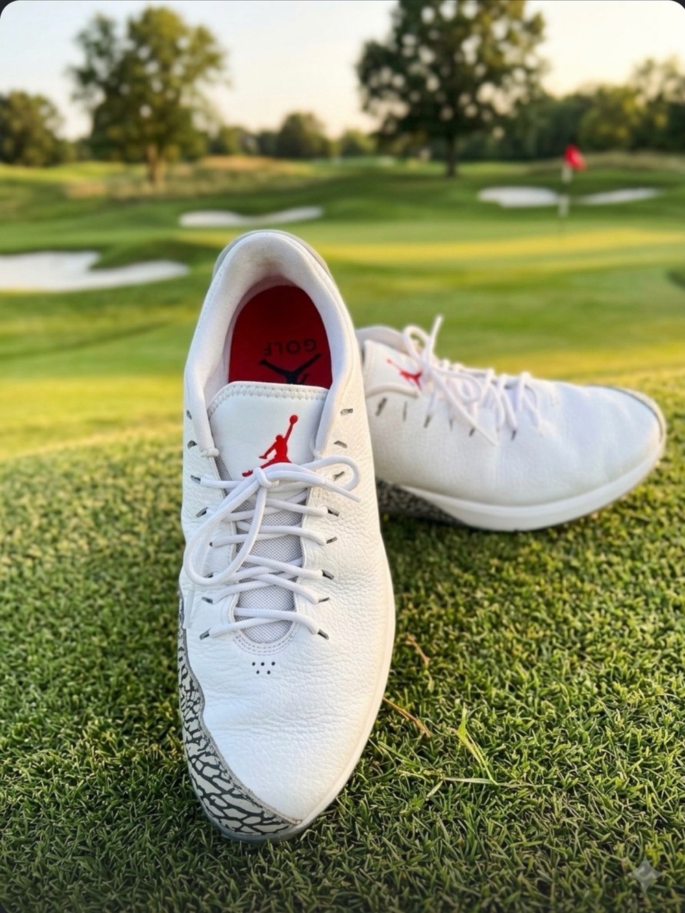Nike Jordan ADG 1 "White Cement" AR7995-100 Spikeless Men's Golf Shoes Size 12